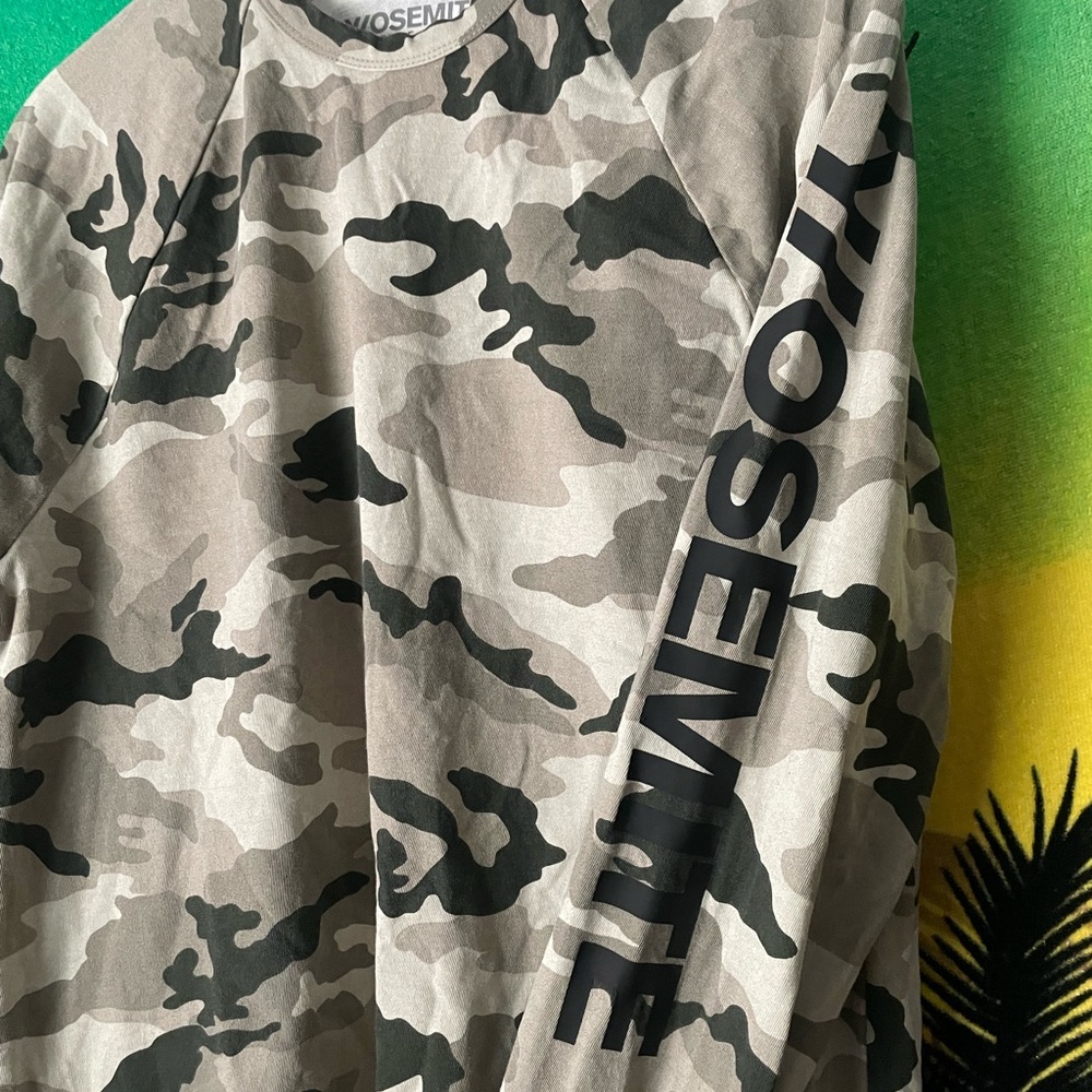 James Perse Camouflage Performance long sleeve Yosemite Shirt